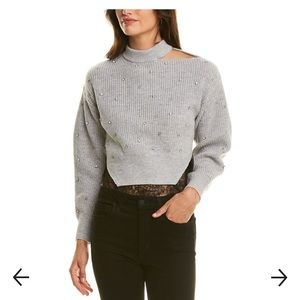 Self-Portrait Crystal Embellished Wool Sweater